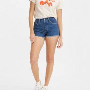 Levi's 501 High Rise Denim Shorts Medium Wash Size 28